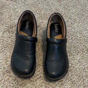 b.o.c. Black Leather Slip-On Loafers
